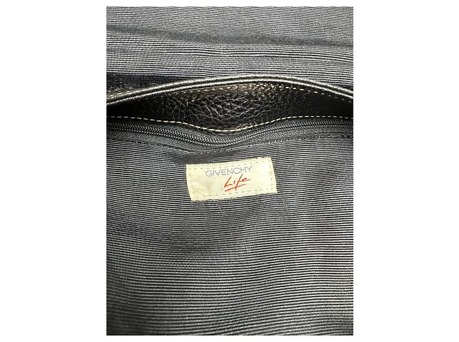 Vintage Givenchy Leder Schulter-/Crossbody-Tasche Schwarz - Ansicht 8