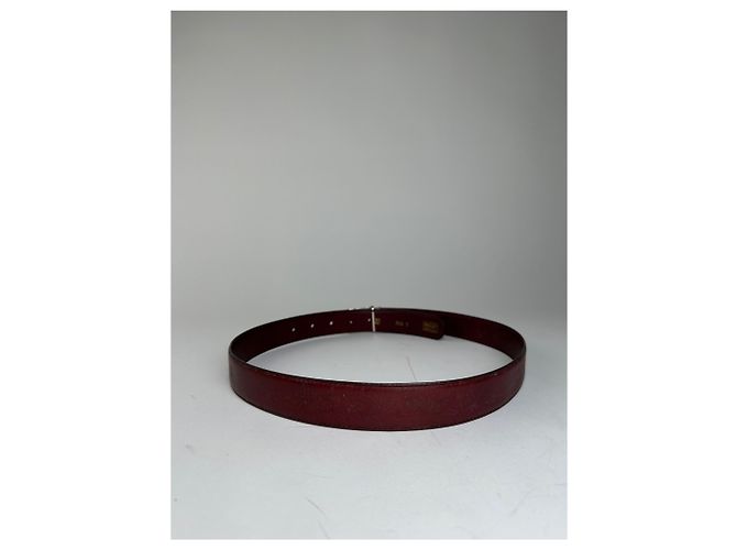 Cintura in pelle vintage Bally bordeaux Bordò - vista 3