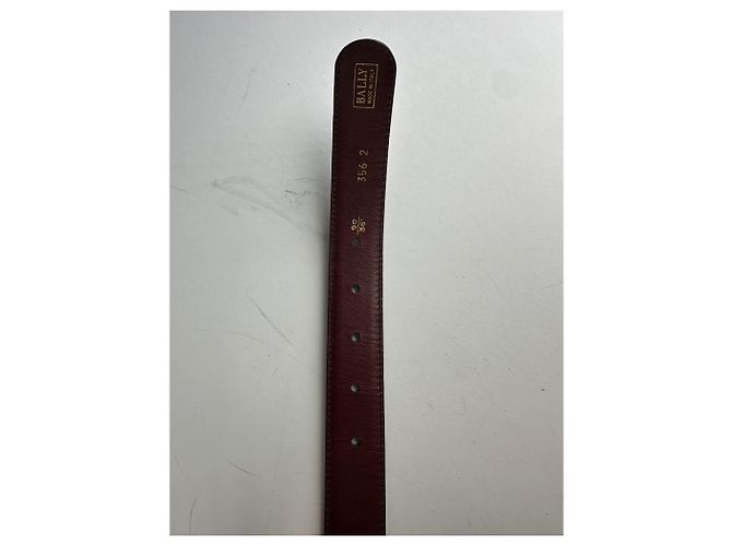 Cintura in pelle vintage Bally bordeaux Bordò - vista 6