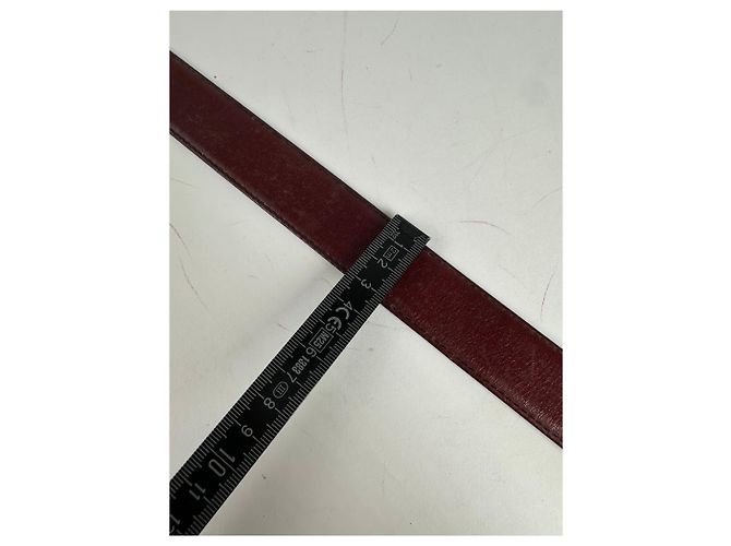 Cintura in pelle vintage Bally bordeaux Bordò - vista 8