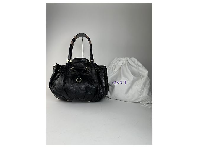 Vintage Emilio Pucci Handtasche Schwarz - Ansicht 2