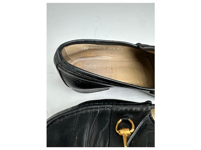 Vintage Gucci Leder Loafer mit Pferdebit 37,5 Schwarz - Ansicht 2