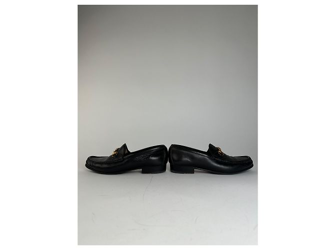 Vintage Gucci Leder Loafer mit Pferdebit 37,5 Schwarz - Ansicht 7