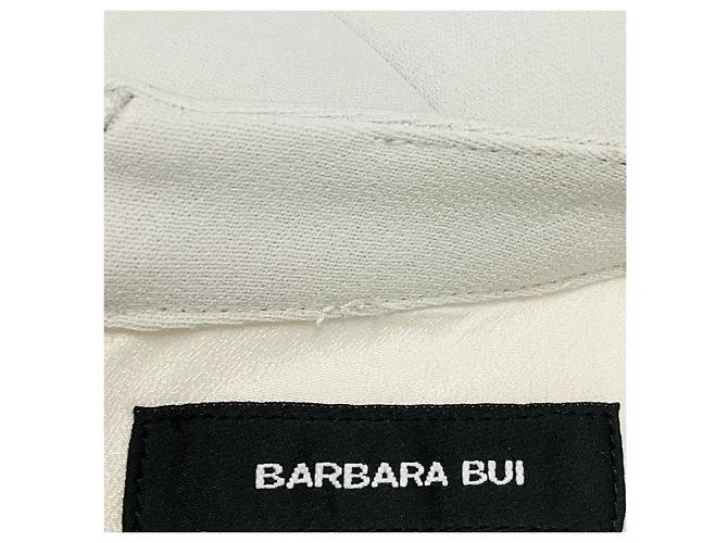 Abito midi in crepe grigio Barbara Bui con scollatura a collana di gioielli - vista 4