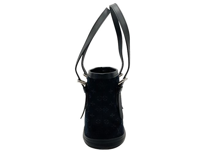 Bucket Borsa a secchiello mini logo in tela monogram nera Louis Vuitton Nero - vista 2