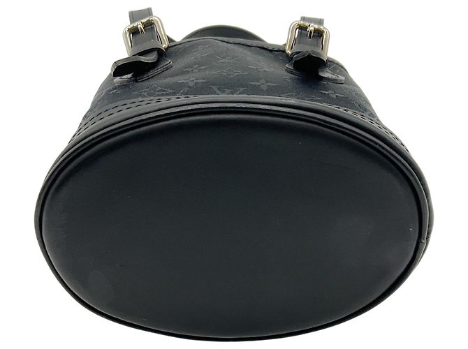 Bucket Borsa a secchiello mini logo in tela monogram nera Louis Vuitton Nero - vista 5