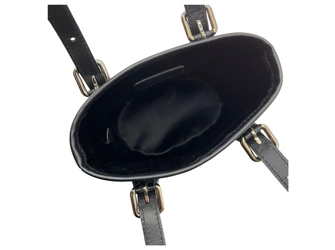 Bucket Borsa a secchiello mini logo in tela monogram nera Louis Vuitton Nero - vista 8