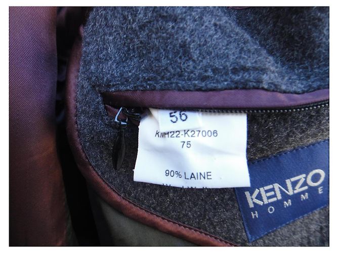 Cappotto Kenzo in lana e cashmere grigio - vista 5