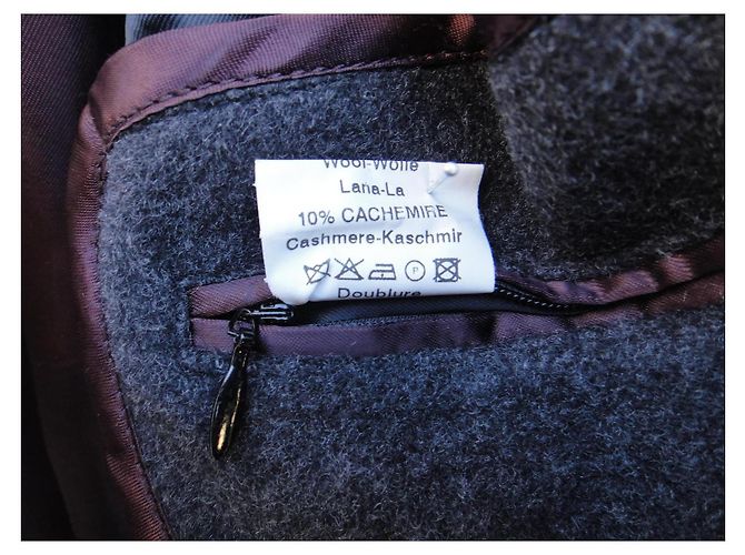 Cappotto Kenzo in lana e cashmere grigio - vista 6