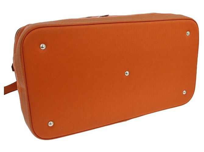 Borsa da Golf Hermès in Tela e Pelle 47 Arancione - vista 3