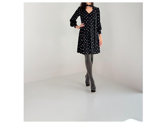 Abito a pois Marc Jacobs in seta nero multicolore - vista 2