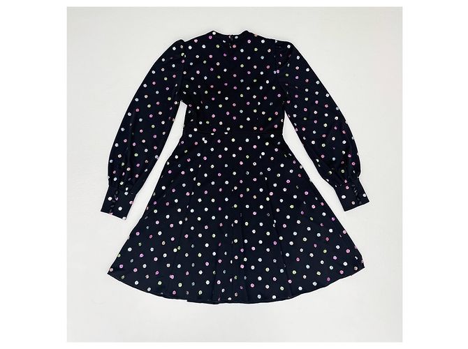 Abito a pois Marc Jacobs in seta nero multicolore - vista 4