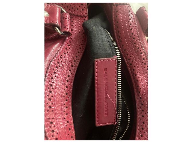 Borsa in pelle rosa Balenciaga Rosso - vista 3