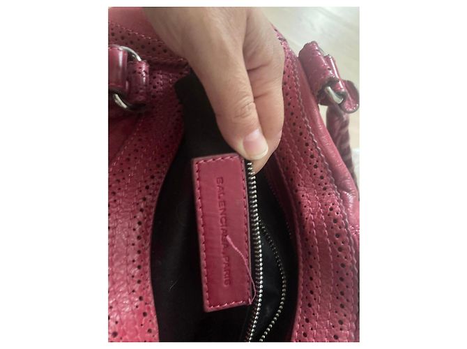 Borsa in pelle rosa Balenciaga Rosso - vista 6