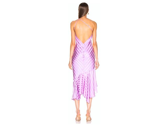 Autre Marque Asymmetrisches Kleid mit Rüsche von Michelle Mason Lila - Ansicht 2