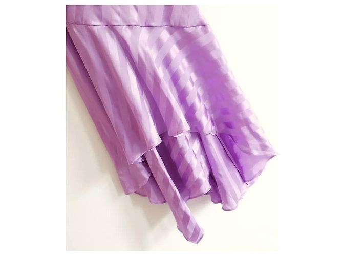 Autre Marque Asymmetrisches Kleid mit Rüsche von Michelle Mason Lila - Ansicht 4