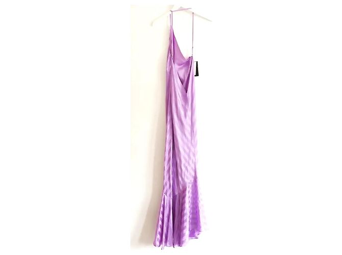Autre Marque Asymmetrisches Kleid mit Rüsche von Michelle Mason Lila - Ansicht 6