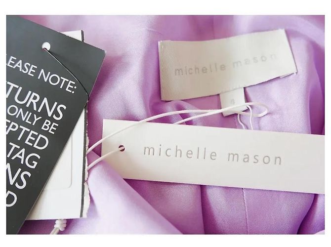 Autre Marque Asymmetrisches Kleid mit Rüsche von Michelle Mason Lila - Ansicht 7