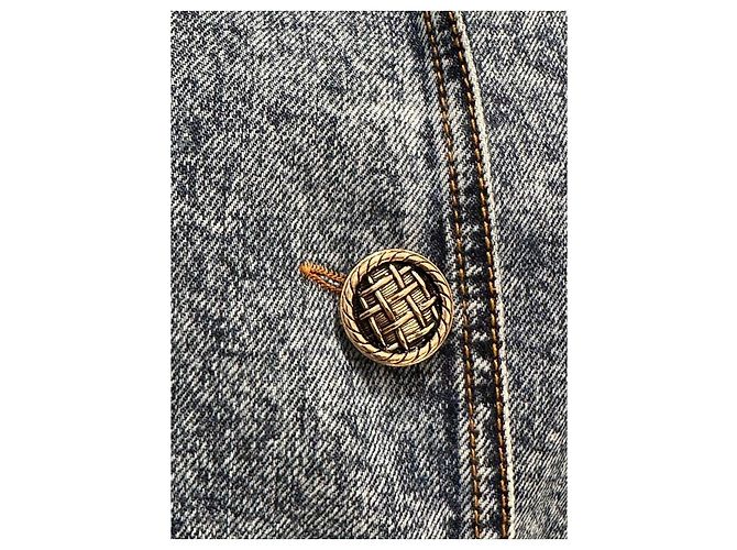 Abrigo trench asimétrico de denim azul deslavado Alaïa Talla 42 Usado - vista 7