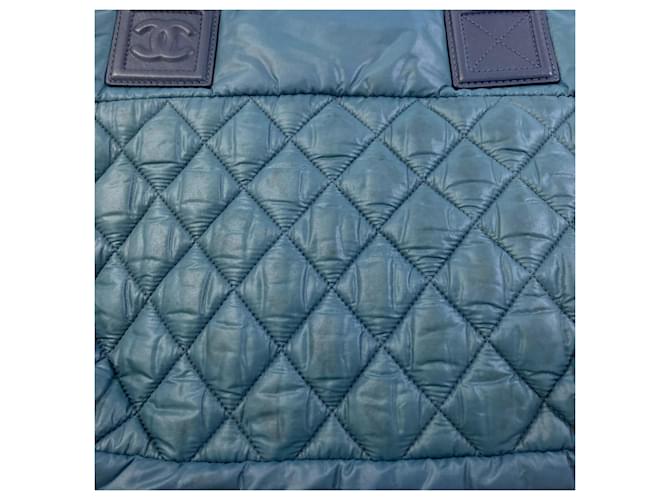 Borsa a mano Chanel Coco Cocoon Blu - vista 14
