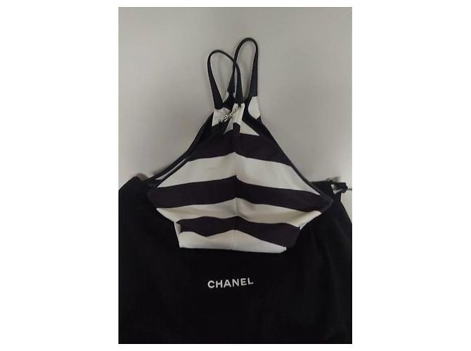 Chanel Handtasche oder Shopper Privatverkauf Schwarz Weiß - Ansicht 2