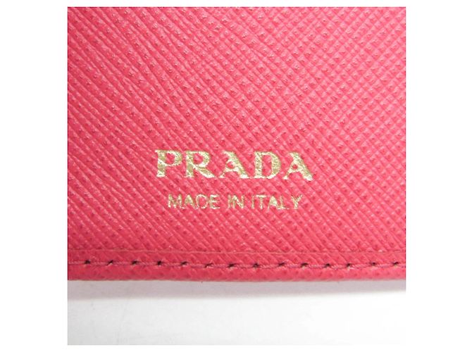 Prada Tab Bifold Geldbörse aus Saffiano-Leder Lang Pink - Ansicht 5