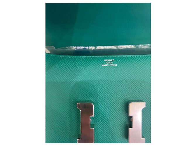 Borsa Hermès Constance Élan in pelle Epsom Vert Vertigo Palladio Verde - vista 11