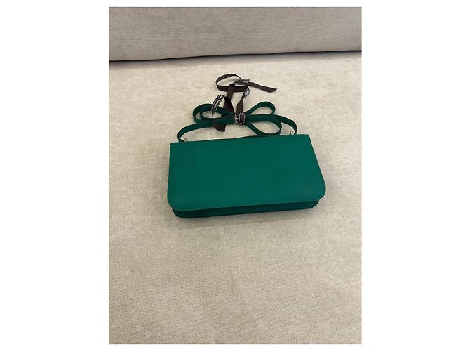 Borsa Hermès Constance Élan in pelle Epsom Vert Vertigo Palladio Verde - vista 4