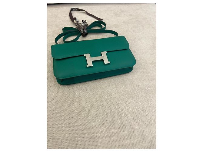 Borsa Hermès Constance Élan in pelle Epsom Vert Vertigo Palladio Verde - vista 7