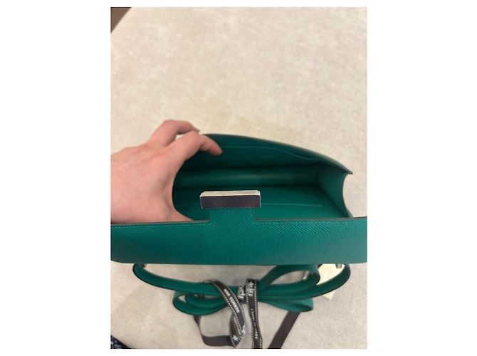 Borsa Hermès Constance Élan in pelle Epsom Vert Vertigo Palladio Verde - vista 9
