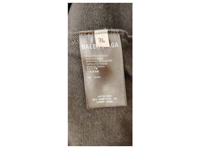 BALENCIAGA UPSIDE DOWN OVERSIZE DENIM GIACCA. Nero Grigio antracite - vista 6