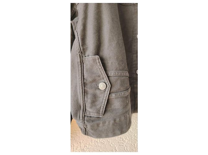 BALENCIAGA UPSIDE DOWN OVERSIZE DENIM GIACCA. Nero Grigio antracite - vista 9
