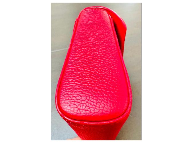 Clutch in pelle rossa con logo MCM Rosso - vista 10