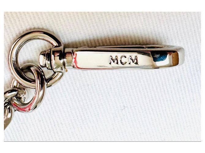 Clutch in pelle rossa con logo MCM Rosso - vista 12