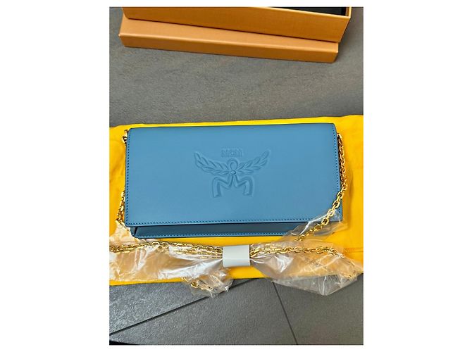 Cartera de mujer MCM con cadena Azul - vista 14