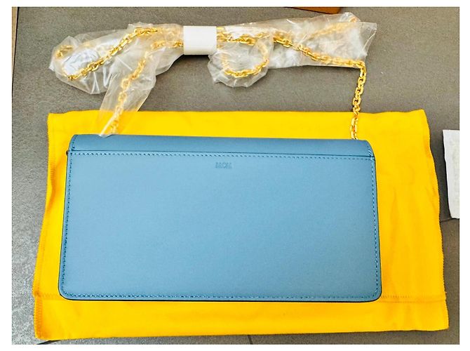 Cartera de mujer MCM con cadena Azul - vista 9