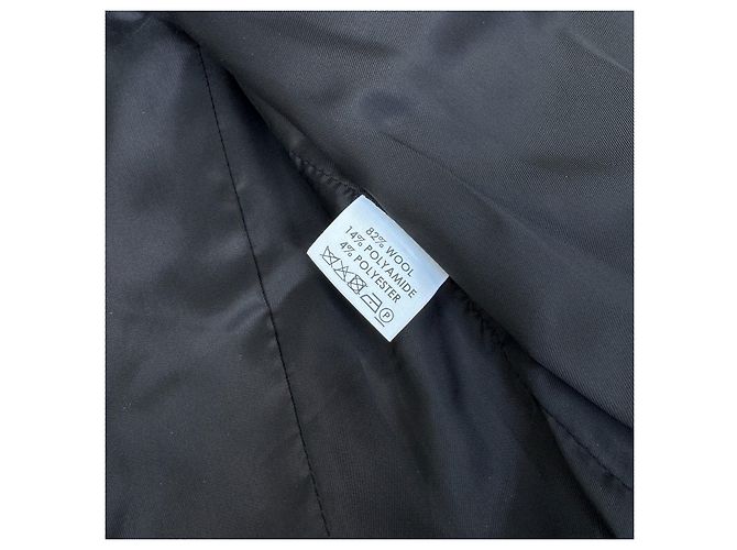 Blazer Dries Van Noten in lana nero con strisce metalliche dorate - vista 8