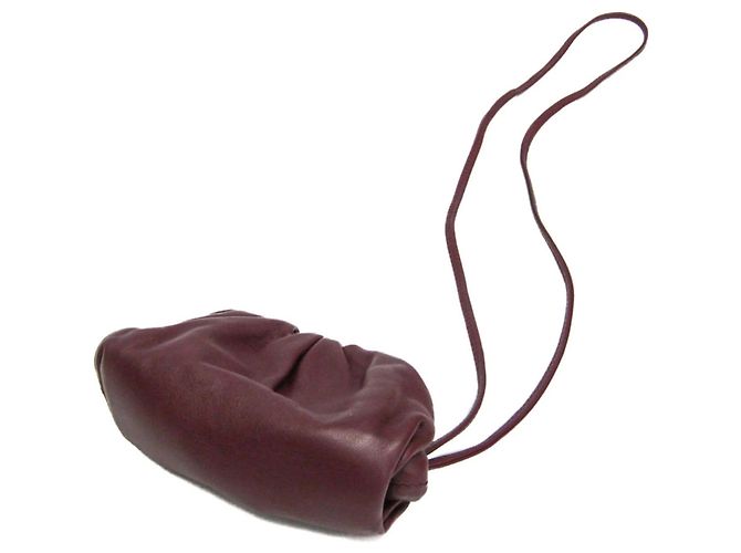 Bottega Veneta The Pouch Mini in Pelle Bordò - vista 2