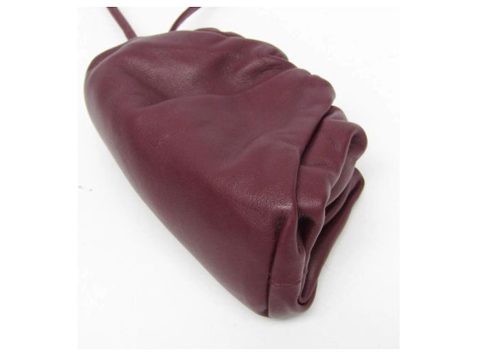 Bottega Veneta The Pouch Mini in Pelle Bordò - vista 3