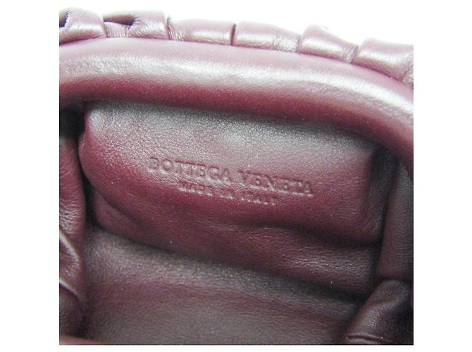 Bottega Veneta The Pouch Mini in Pelle Bordò - vista 6