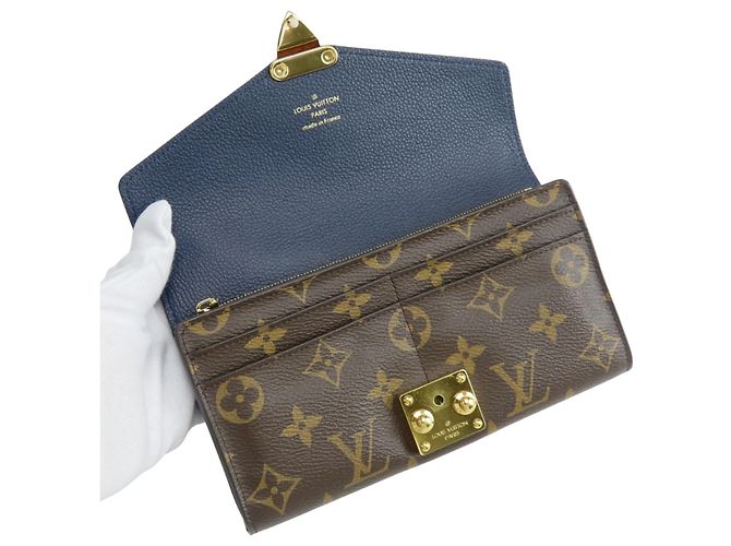 Cartera Pallas M64092 Larga de Louis Vuitton Castaño Azul marino Monograma - vista 14
