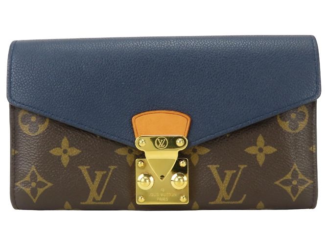 Cartera Pallas M64092 Larga de Louis Vuitton Castaño Azul marino Monograma - vista 2