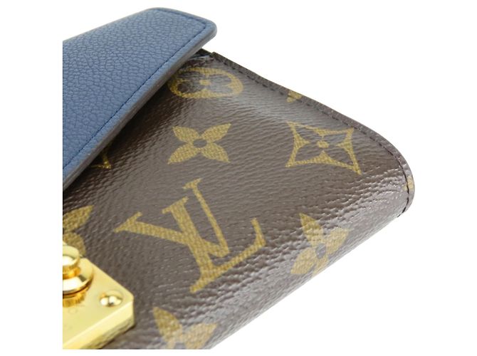 Cartera Pallas M64092 Larga de Louis Vuitton Castaño Azul marino Monograma - vista 5