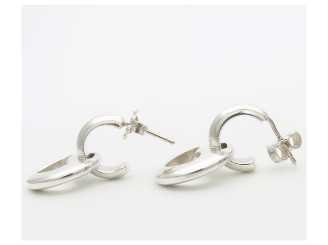 Orecchini a cerchio in argento sterling 925 a forma di cuore traforato Tiffany & Co. - vista 7