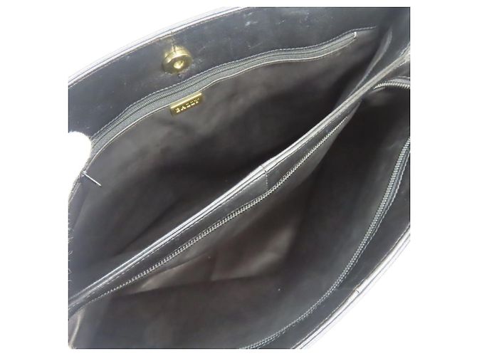 Bally gesteppte Leder-Tote Schwarz - Ansicht 13