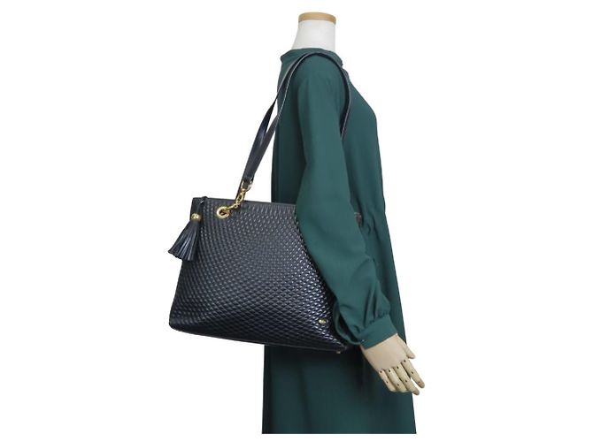 Bally gesteppte Leder-Tote Schwarz - Ansicht 25