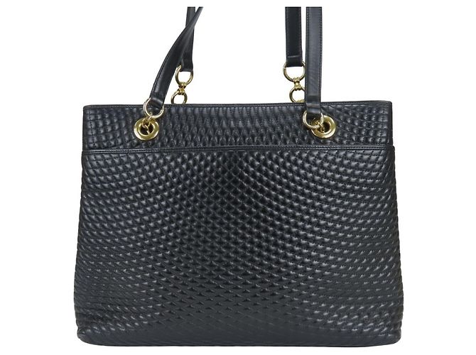Bally gesteppte Leder-Tote Schwarz - Ansicht 4