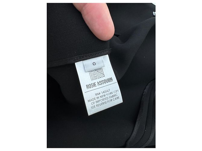 Blusa Rosie Assoulin de algodón negra con espalda abierta Negro - vista 9