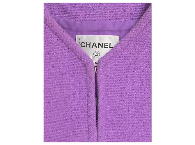 Giacca in tweed viola Chanel Porpora - vista 7