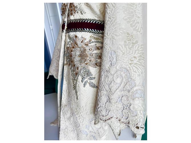 Autre Marque Cappotto ricamato di lusso Minerva Díaz Crudo - vista 4